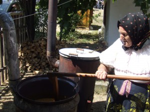 Vo dvore U hrušovských mládencov svoje remeslo predstavili aj kuchári. Tam sa aj babičky krútili okolo horúceho kotla. – Aký guláš varíte? – opýtali sme sa, ale vôňa gulášu to nebola. Starenky sa pousmiali: – Žiaden guláš, varíme náš známy lekvár z bielych sliviek! Povieme len toľko: prsty na rukách po ochutnávke nezostali lepkavé.  