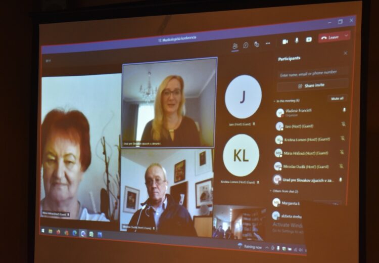 Účastníci zo Slovenska sa do práce konferencie zapojili online