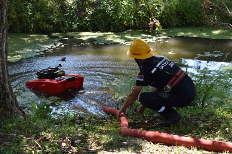 Čerpanie vody z Begeja