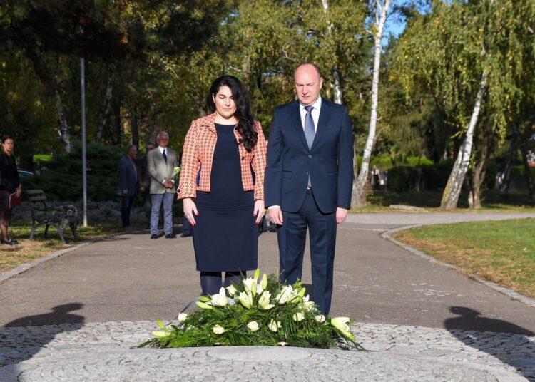 Predsedníčka Zhromaždenia Nového Sadu Jelena Marinkovićová-Radomirovićová a primátor Milan Ðurić