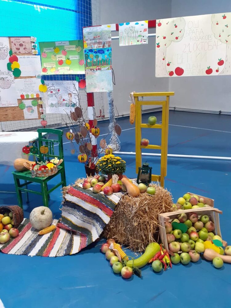 Krásne jablkové aranžmány (Foto: z archívu silbašskej základnej školy)