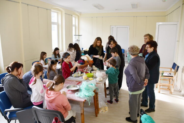 V dielni plstenia vlny