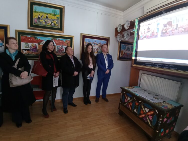 Ukážka digitalizovaných umeleckých prác na poschodí Galérie Babka