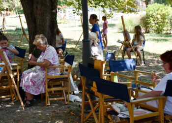 Zoskupenie v Parku Zuzky Medveďovej