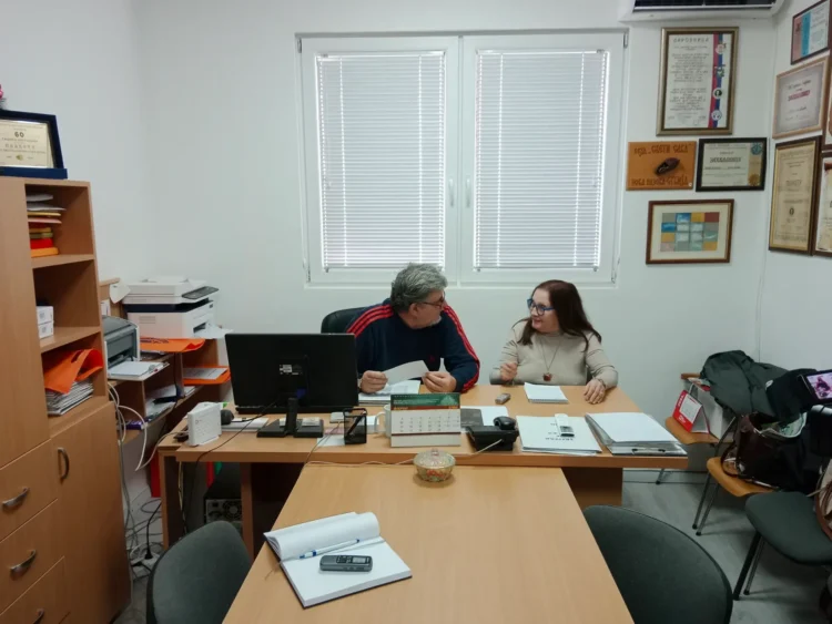 Záber z tlačovky: Peter Nerandžić a Anđelka Maliová