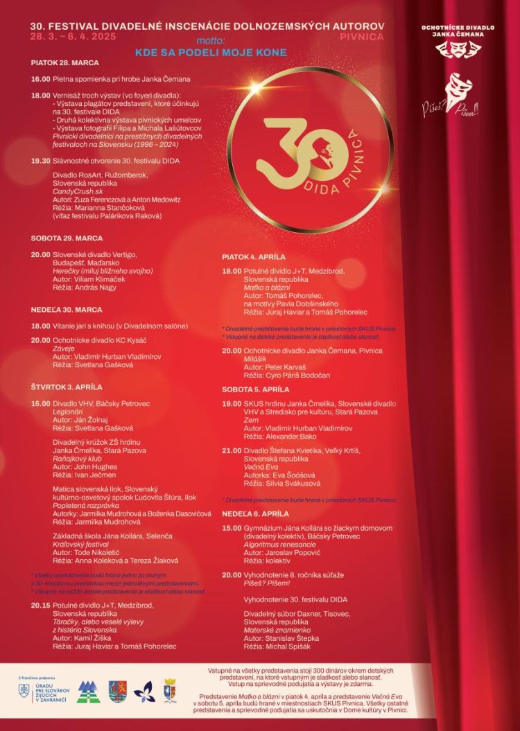 Program jubilejného festivalu DIDA