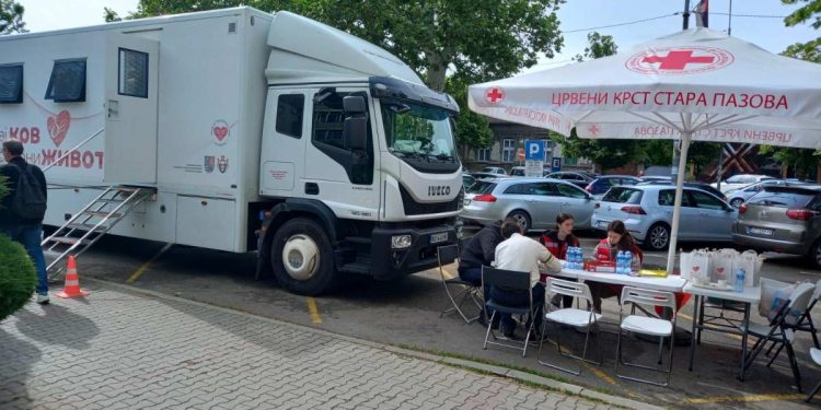 Prvá akcia uskutočnená v transfúziomobile