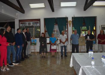 Z minuloročných osláv Kulpína: z otvorenia výstavy obrazov v budove Poľovníckeho spolku