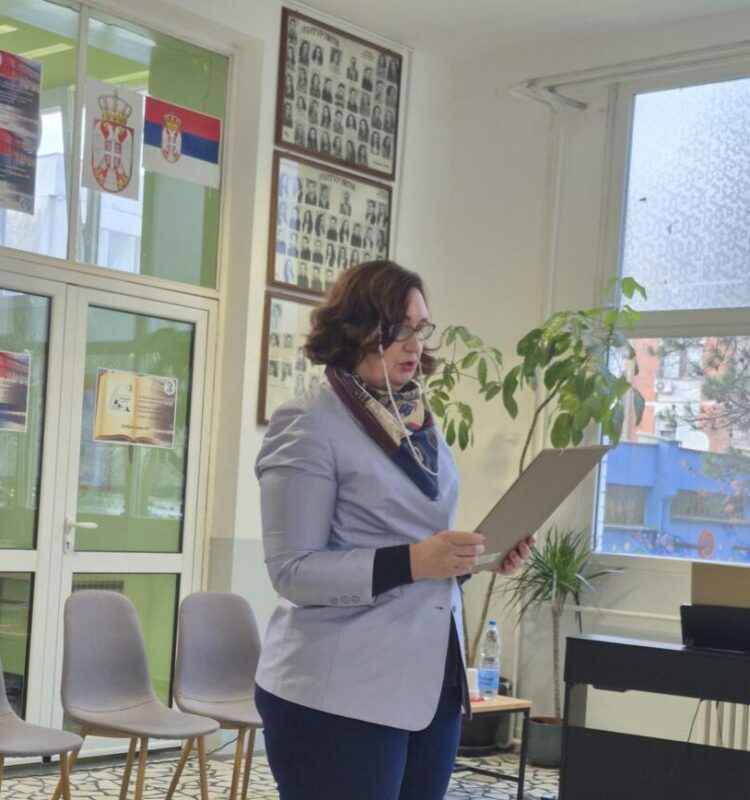 O veľkom význame sviatku hovorila aj Ľudmila Rakočevićová, riaditeľka gymnázia