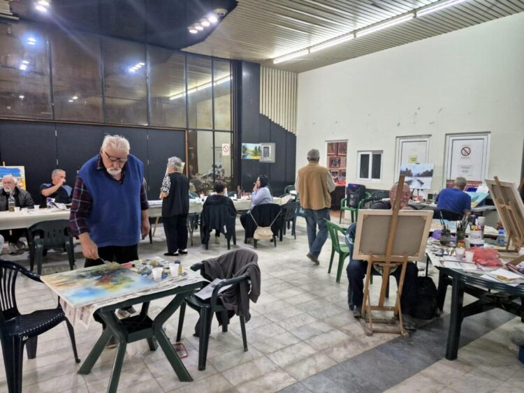 Záber z vlaňajšieho výtvarného tábora v Starej Pazove