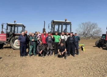 Záber z chotára pri úprave poľných ciest (foto: ZP Hložany)