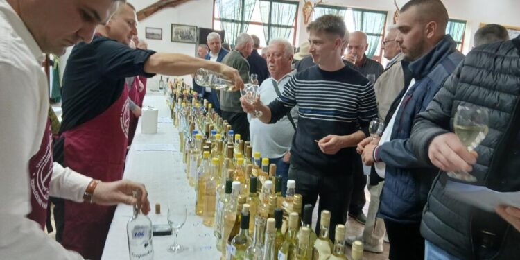 Z degustácie bielych vín počas Veľkej noci v Kulpíne 2026