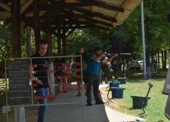 Zo súťaže na strelnici vedľa Poľovníckeho domu v Kulpíne 