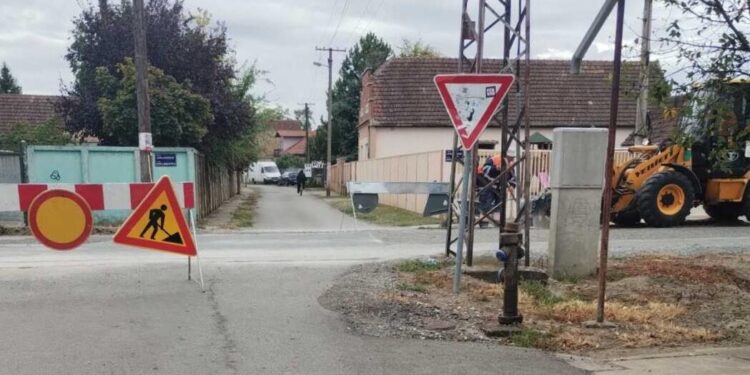 Práce v Ulici Janka Jesenského