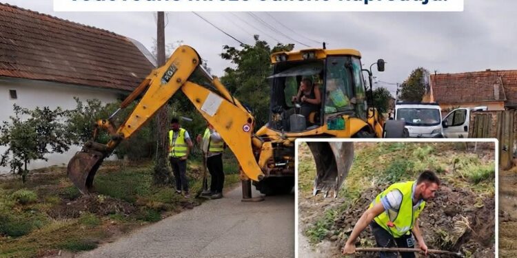 Výkopové práce na novej vodovodnej sieti (Foto: MS Kulpín)